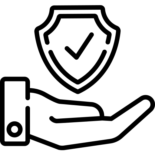 Aman Solutions For Cyber Security, shield black icon